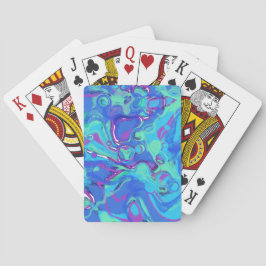 抽象芸術イン・ブルース、グリーン、パープル トランプ