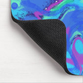 抽象芸術イン・ブルース、グリーン、パープル マウスパッド (コーナー)