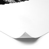 抽象芸術イーグルツリーシルエット自然アニマルアート ポスター (角)