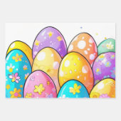 抽象芸術イースターエッグウィムジーラップ ラッピングペーパーシート (正面3)