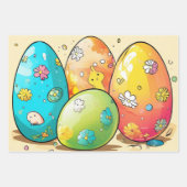 抽象芸術イースターエッグウィムジーラップ ラッピングペーパーシート (正面)