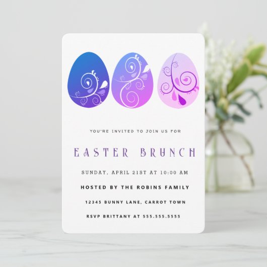 抽象芸術イースターエッグ招待状 招待状 (スタンド正面)