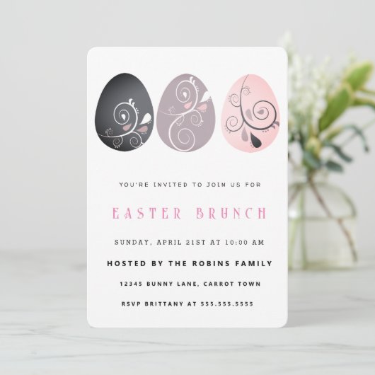 抽象芸術イースターエッグ招待状 招待状 (スタンド正面)