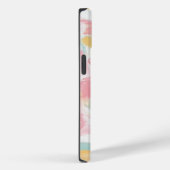 抽象芸術イ絵を描ンパストコーラルイエローターコイズ Case-Mate iPhoneケース (裏面 / 右)