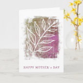 抽象芸術ウィグアートスケッチハッピーマザーズデイカード カード (黄色い花)