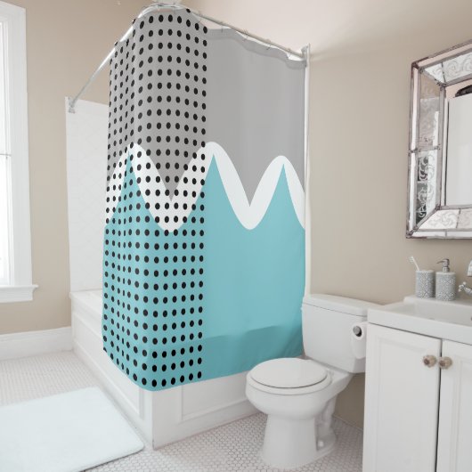 抽象芸術ウィグル シャワーカーテン (インサイチュ)