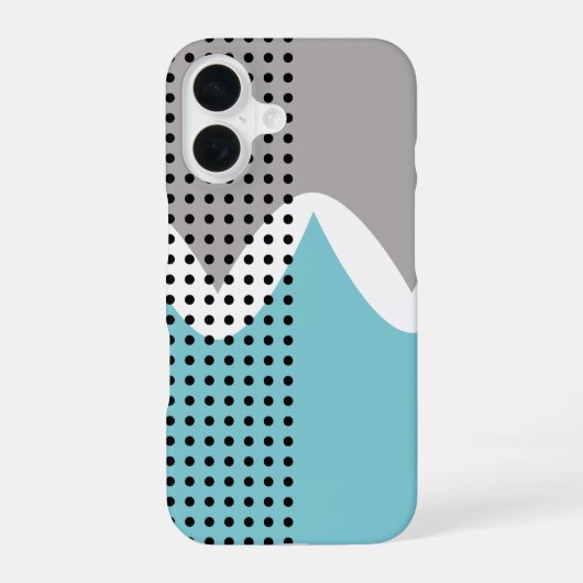 抽象芸術ウィグル iPhone 16ケース (裏面)