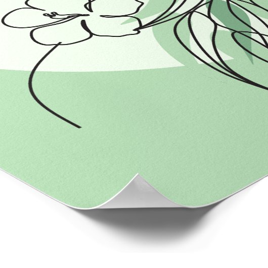 抽象芸術ウィメンラインアート自然トーンポスター ポスター (角)