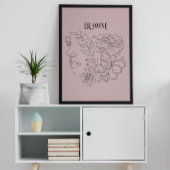 抽象芸術ウィメンラインアート自然トーンポスター ポスター