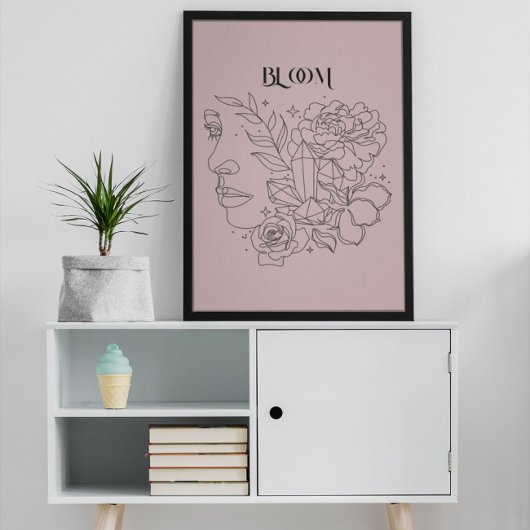 抽象芸術ウィメンラインアート自然トーンポスター ポスター