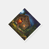 抽象芸術ウィルダネスリトルキャビン スタンダードカクテルナプキン (角)