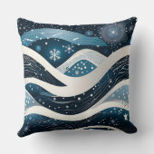 抽象芸術ウィンターワンダーランド クッション (裏面)