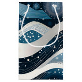 抽象芸術ウィンターワンダーランド スモールペーパーバッグ (裏面)