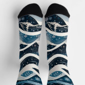 抽象芸術ウィンターワンダーランド ソックス (上部)