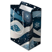 抽象芸術ウィンターワンダーランド ミディアムペーパーバッグ (裏面アングル)