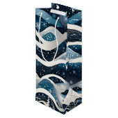 抽象芸術ウィンターワンダーランド ワインギフトバッグ (裏面アングル)