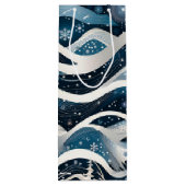 抽象芸術ウィンターワンダーランド ワインギフトバッグ (裏面)