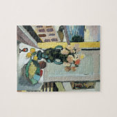 抽象芸術ウィンドウとワイングラス ジグソーパズル (横)