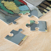 抽象芸術ウィンドウとワイングラス ジグソーパズル (側面)