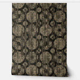 抽象芸術ウィンドウの反射(金ゴールドと黒) 壁紙