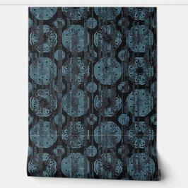 抽象芸術ウィンドウの反射（青と黒） 壁紙