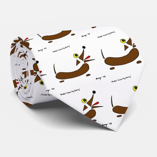 抽象芸術ウィーナードッグタイ ネクタイ (ロール)