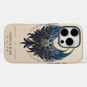 抽象芸術ウイングロゴ – 刻印ゴシック Case-Mate iPhoneケース (裏面 (横))