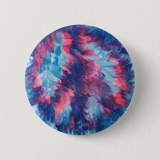 抽象芸術ウイ吹ンドピンクパープルピースサインボタン 缶バッジ (正面)