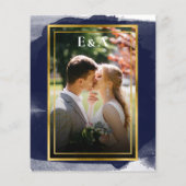 抽象芸術ウェディング日付の保存招待状 |写真 (裏面)