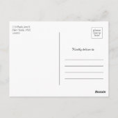 抽象芸術ウェディング日付の保存招待状 |写真 ポストカード (裏面)