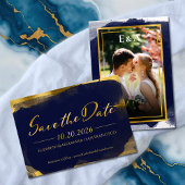 抽象芸術ウェディング日付の保存招待状 |写真 招待状