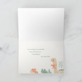 抽象芸術ウェルカムベビーグリーティングカード カード (内部)