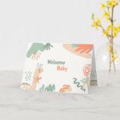 抽象芸術ウェルカムベビーグリーティングカード カード (黄色い花)