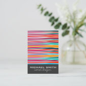 抽象芸術ウェーブインテリアデザイナー名刺 名刺 (スタンド正面)