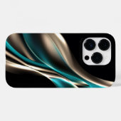 抽象芸術ウェーブラグジュアリー金ゴールドとグリーン Case-Mate iPhoneケース (裏面 (横))