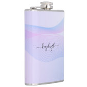 抽象芸術ウェーブリーンピンクブルーフラスコ フラスク (右)