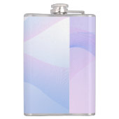 抽象芸術ウェーブリーンピンクブルーフラスコ フラスク (裏面)