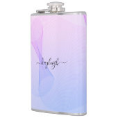 抽象芸術ウェーブリーンピンクブルーフラスコ フラスク (左)