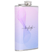 抽象芸術ウェーブリーンピンクブルーフラスコ フラスク (右)