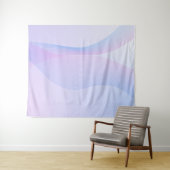 抽象芸術ウェーブリーンピンクブルー タペストリー (インサイチュ(横))