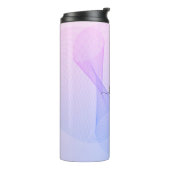 抽象芸術ウェーブリーンピンクブルー タンブラー (回転左)