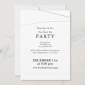 抽象芸術ウェーブ大晦日パーティの招待状 招待状 (正面)