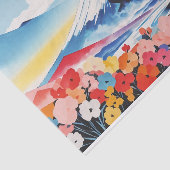 抽象芸術ウォーターカラーお洒落スプリングタイムマウンテン 薄葉紙 (詳細)