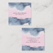 抽象芸術ウォーターカラーアートセラピスト スクエア名刺 (正面/裏面)