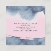 抽象芸術ウォーターカラーアートセラピスト スクエア名刺 (裏面)