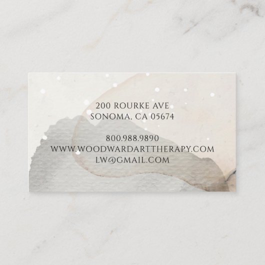 抽象芸術ウォーターカラーアートセラピスト 名刺 (裏面)