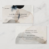 抽象芸術ウォーターカラーアートセラピスト 名刺 (正面/裏面)