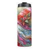 抽象芸術ウォーターカラークリスマス格言アート タンブラー (正面)