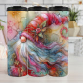 抽象芸術ウォーターカラークリスマス格言アート タンブラー