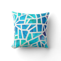 抽象芸術ウォーターカラーシーガラスターコイズブルー